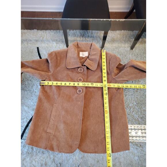 Erin London Womens Brown Single Breasted Three Buttons Front Coat Size Medium - Picture 8 of 13